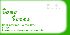 dome veres business card